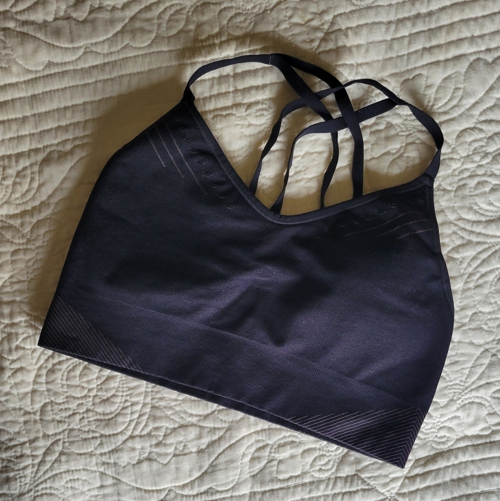 joylab seamless sports bra brami bronze black strappy M